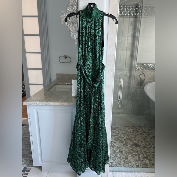 Alice + Olivia Dita High Neck Silk Maxi Dress - Picture 5 of 14